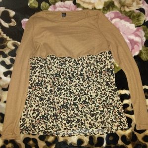 Leopard print maternity top